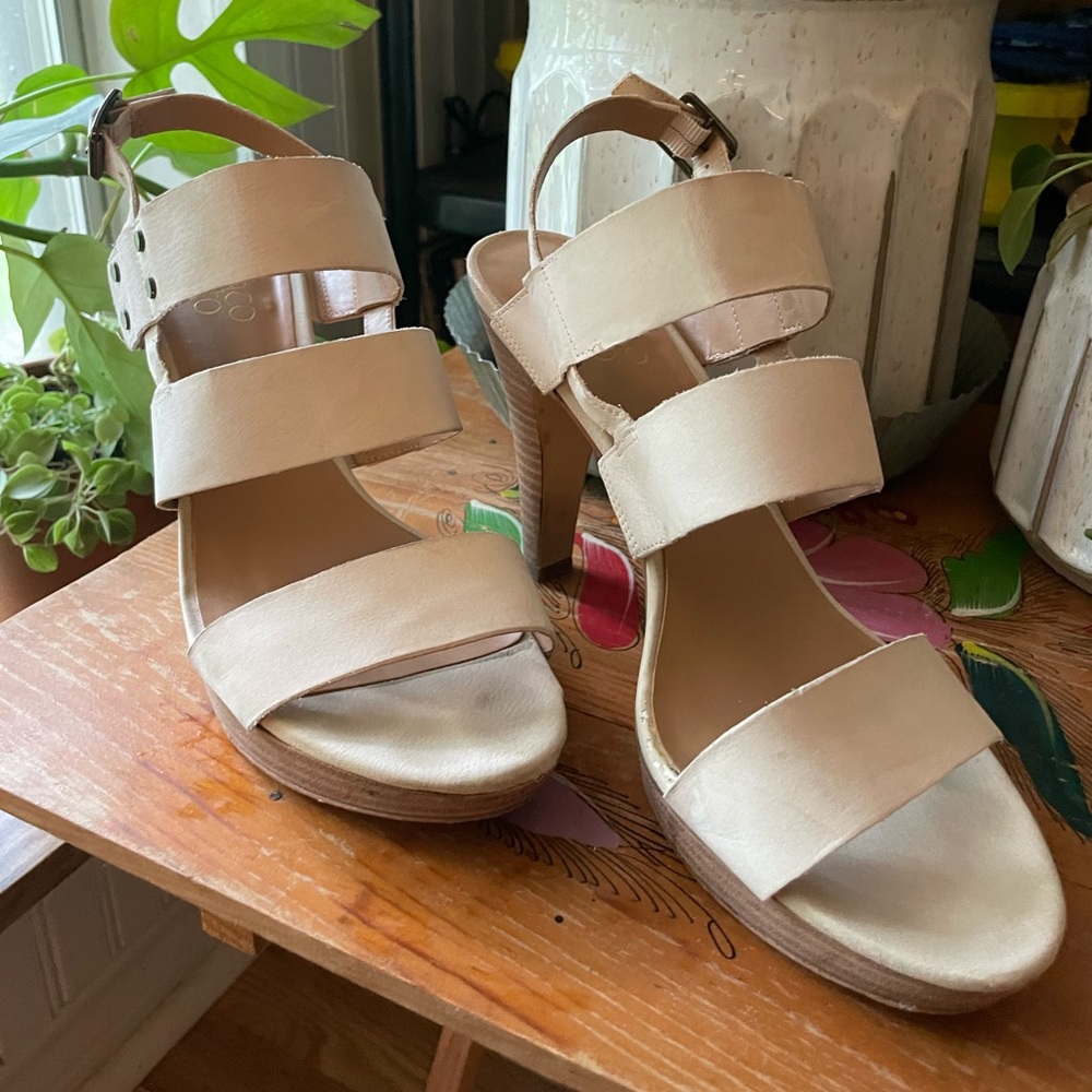 Franco Sarto Cream High Heels